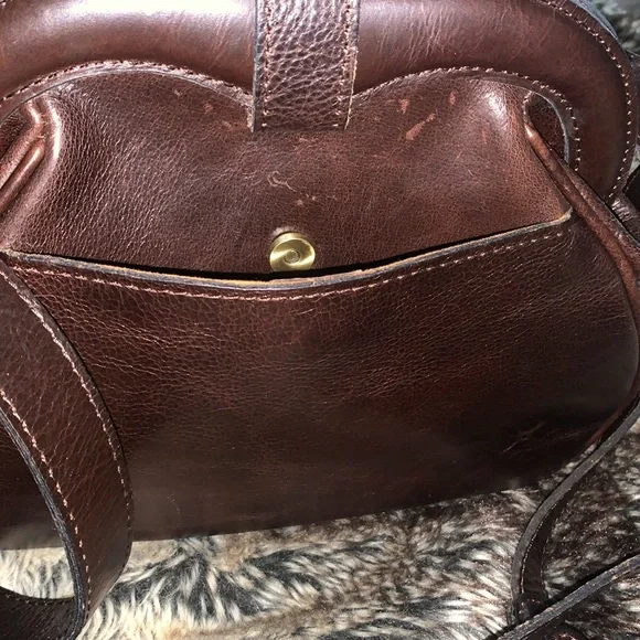 Patricia Nash Leopard Leather & Fur Crossbody Bag - Picture 4 of 7